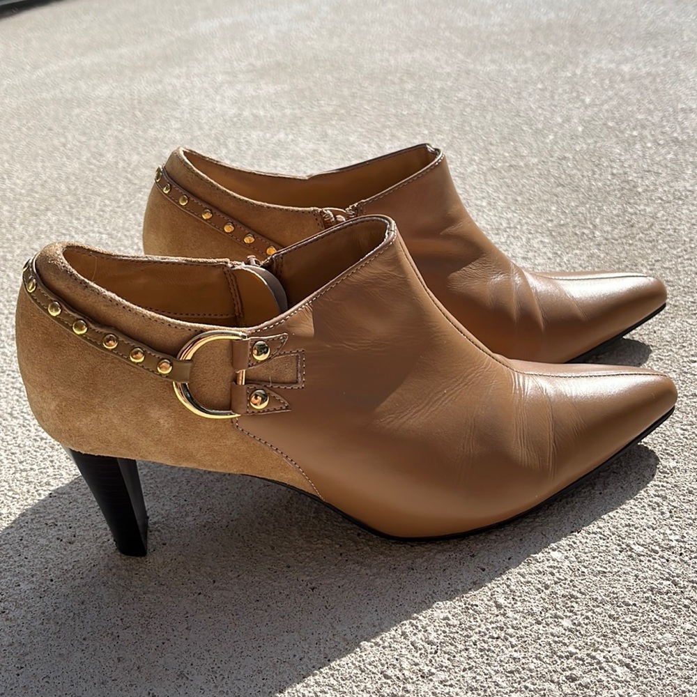 AJ VALENCI Leather Ankle Booties